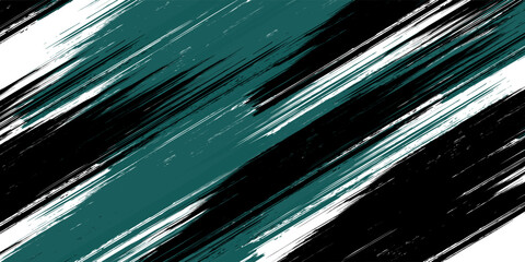 Hand drawn grainy green brush stroke with spray texture. Rough thick brush stroke texture. Grunge distress damaged old banner with zigzag bold line.vector