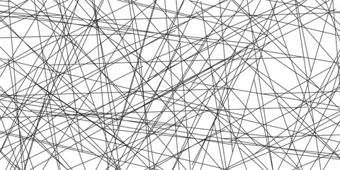 Fototapeta premium abstract black lines with white background.Creative and geometric shape with white luxury pattern and paper texture design in illustration with white line background.