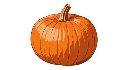 Vibrant, ripe orange pumpkin perfect for autumn harvest decorations and festive fall celebrations