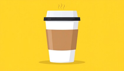 A simple illustration of a disposable coffee cup
