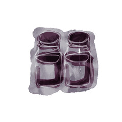 Abstract Glass Bottle Vector Illustration in Colorful Artistic Style