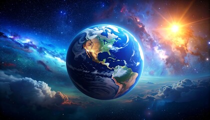 Earth in cosmic clouds