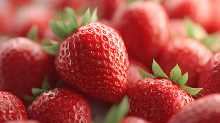 Strawberries Closeup Background Wallpaper