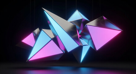 Glowing orbs & crystals illustration