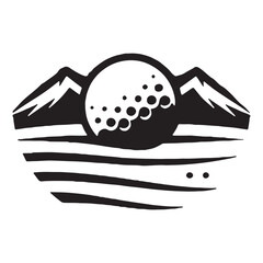 Golf vector illustration on a white background.Simple design,perfect for various uses.
