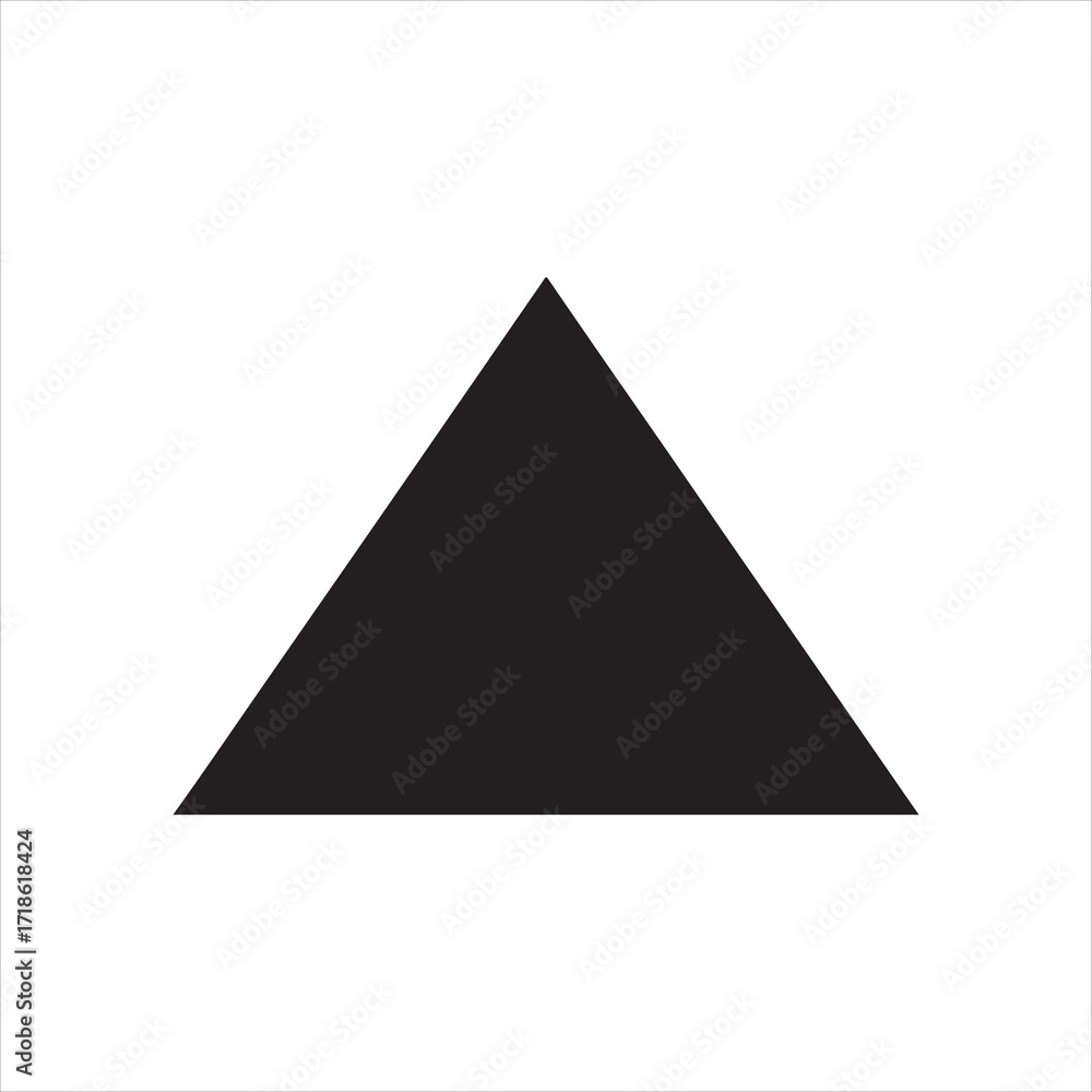 Poster simple black triangle on white background graphic design element geometric shape minimalist concept 