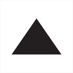 Simple Black Triangle on White Background Graphic Design Element Geometric Shape Minimalist Concept for Creative Projects and Presentation Templates with Modern Aesthetic Appeal