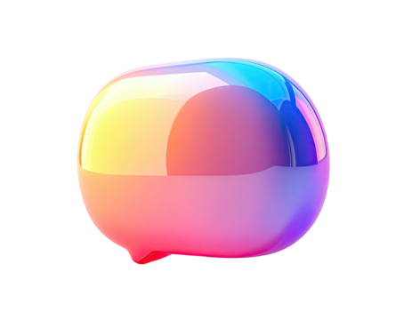 Abstract, vibrant, glossy bubble graphic