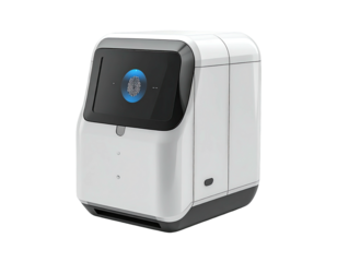 Modern, white medical device with a touch screen