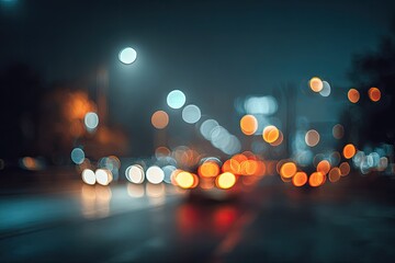 Blurred city lights at night (3)