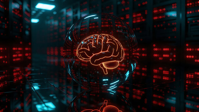 human brain anatomy digital AI - Powered by Adobe