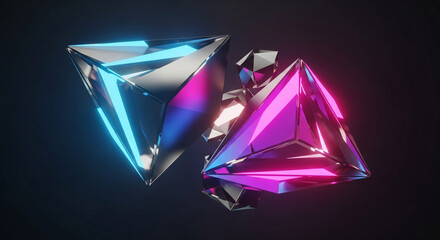 Glowing orbs & crystals illustration