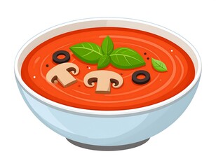 Creamy tomato soup in a bowl (1)