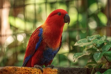 Close-up of a vibrant parrot