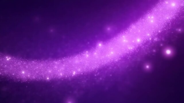 Abstract background of rapidly moving purple particles in space