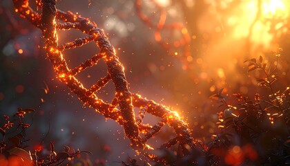 Fiery DNA helix in nature