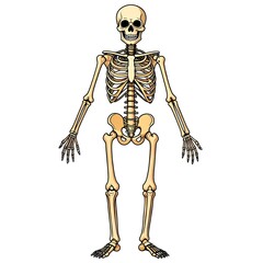 Human skeleton illustration