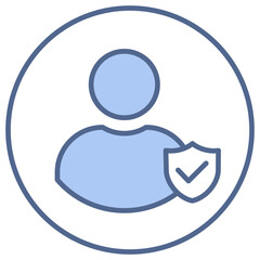Identity Verification Blue Icon