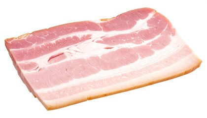 A single slice of cured pork belly