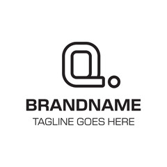 Letters QI Monogram Logo, suitable for any brand with QI or IQ initials