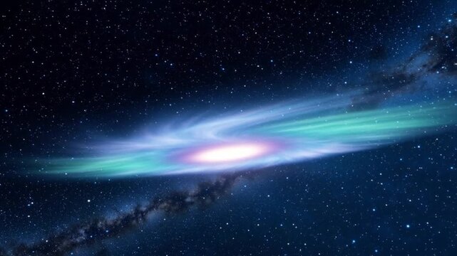 A breathtaking cosmic spiral of luminous gas and stardust swirls majestically through the vast expanse of the universe, revealing the vibrant beauty and profound mystery of deep space