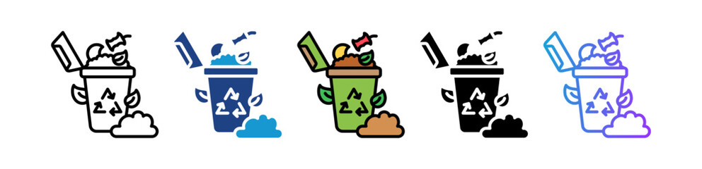 Composting Bin multiple icon