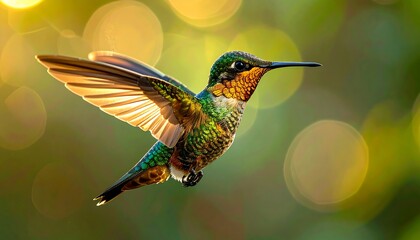Hummingbird in flight, vibrant colors (1)