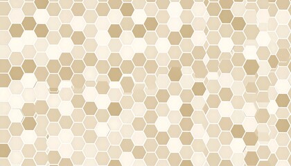 Abstract beige hexagon mosaic pattern
