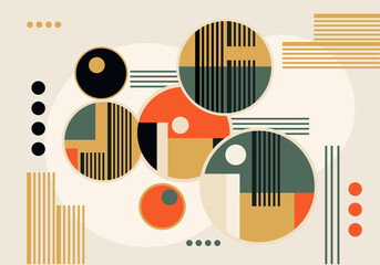 Geometric minimal design for flyer, poster, brochure cover, background, wallpaper, typography, or other printing products. Vector illustration