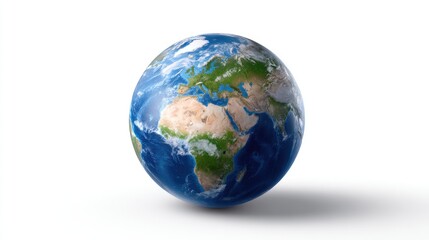 Fototapeta premium Stunning High-Resolution Image of Earth Displaying Continents and Oceans in Vibrant Colors and Natural Textures