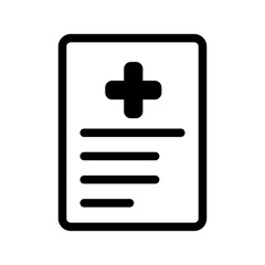 Obraz premium Medical Report Line Icon of Chronic Illness Management Icon Set