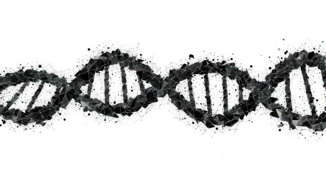 Stunning abstract DNA helix structure representing scientific discovery and genetic innovation in a modern, dynamic visual