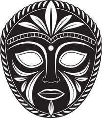 Tribal Mask With Ornate Design face ethnic