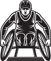 Wheelchair Racer Athlete Silhouette sport competition
