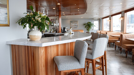 experience luxurious ambiance of elegant art deco yacht interior where sophistication meets comfort
