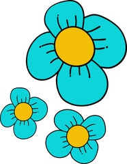The Flower cartoon style for decor concept .