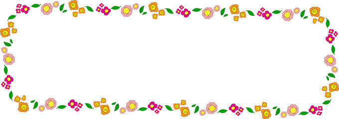 The Flower Boarder line  cartoon style for decor concept