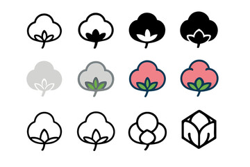 Obraz premium Feminine Hygiene Logos Grid. Set Logo of Feminine Hygiene Products and Practices: Organic Cotton Label Icon. Logo set in vector style, emblematic variations.