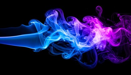 Fototapeta premium Abstract smoke swirls in vibrant colors