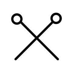 Acupuncture Needles Line Icon of Acupuncture Icon Set