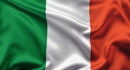 Obraz premium High-resolution image of a tricolor flag waving in the wind, showing rich texture and vibrant colors.