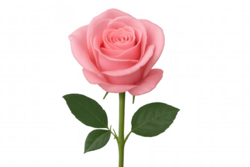 Pink rose blooming, symbolizing love, romance, beauty, and tenderness, presenting a floral gift