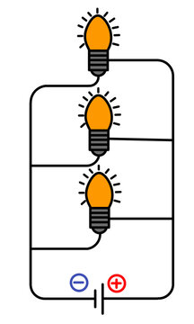 Three Light Bulbs Connected in a Parallel Circuit Diagram