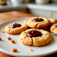 Chocolate cookies on a plate