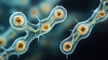 Chains of Eukaryotic Cells with Nuclei
