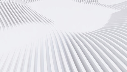 Abstract Curved Shapes. White Circular Background.