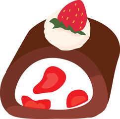 vector illustration of a chocolate cake