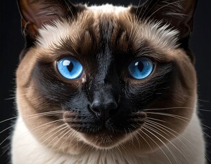Close-up portrait of a Siamese cat