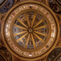 Fototapeta premium Ornate, circular ceiling design