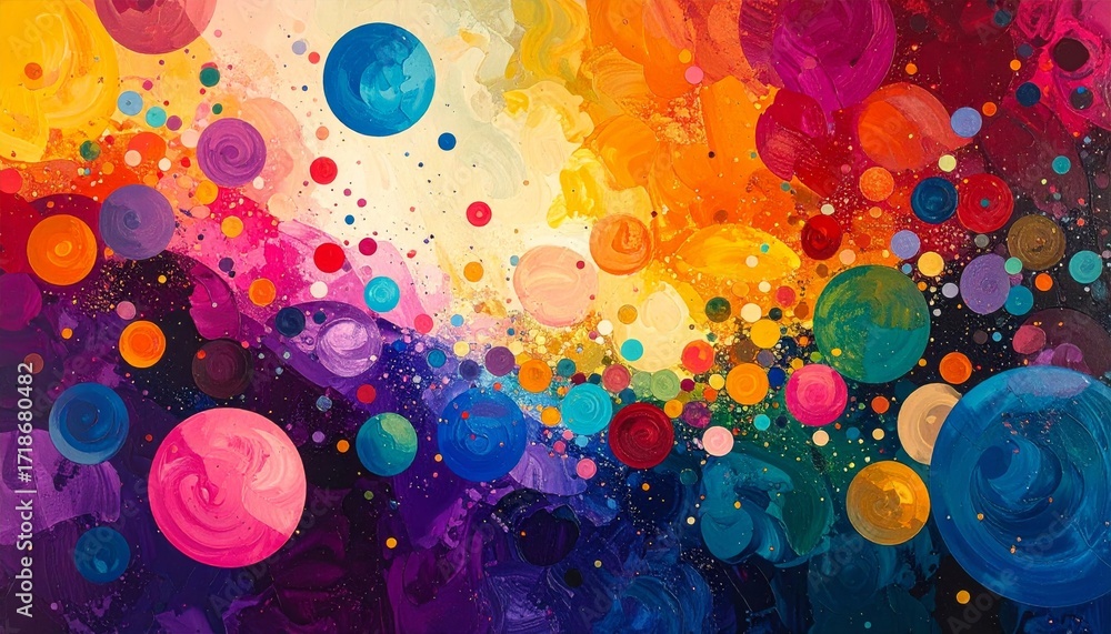 Wall mural vibrant abstract watercolor textures create stunning background patterns with a mix of colorful colo
